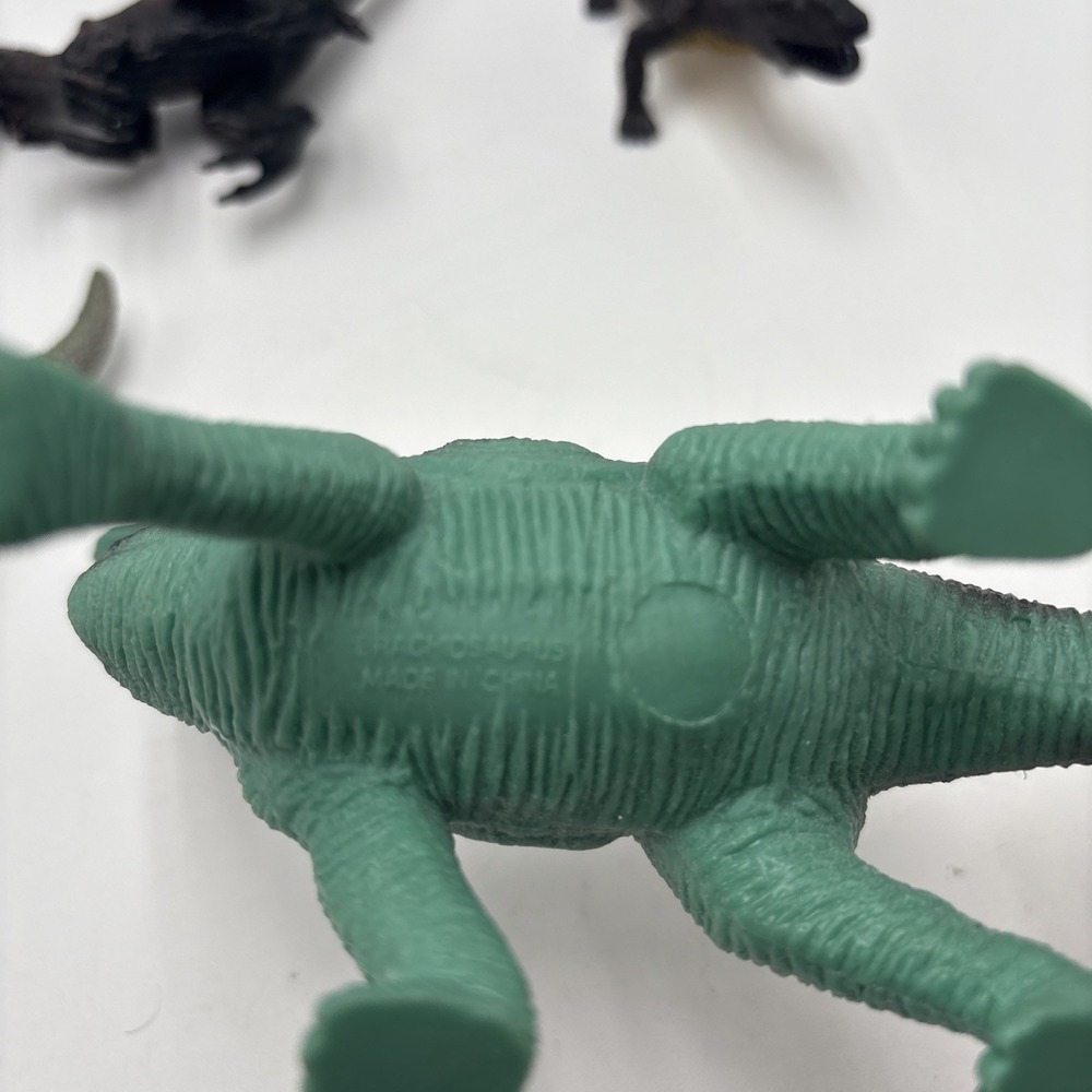 Vintage Dinosaur Figures Soft Hard Plastic Unbranded Lot Of 6 Velociraptor - Picture 16 of 16